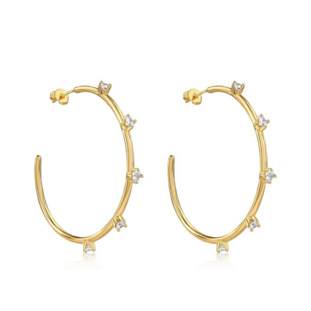 Rhinestone Hoop Earrings